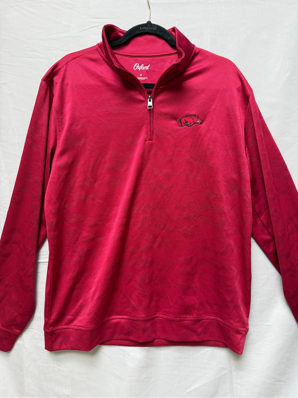 Oxford Men's Half-Zip Pullover Sweater - Arkansas Razor